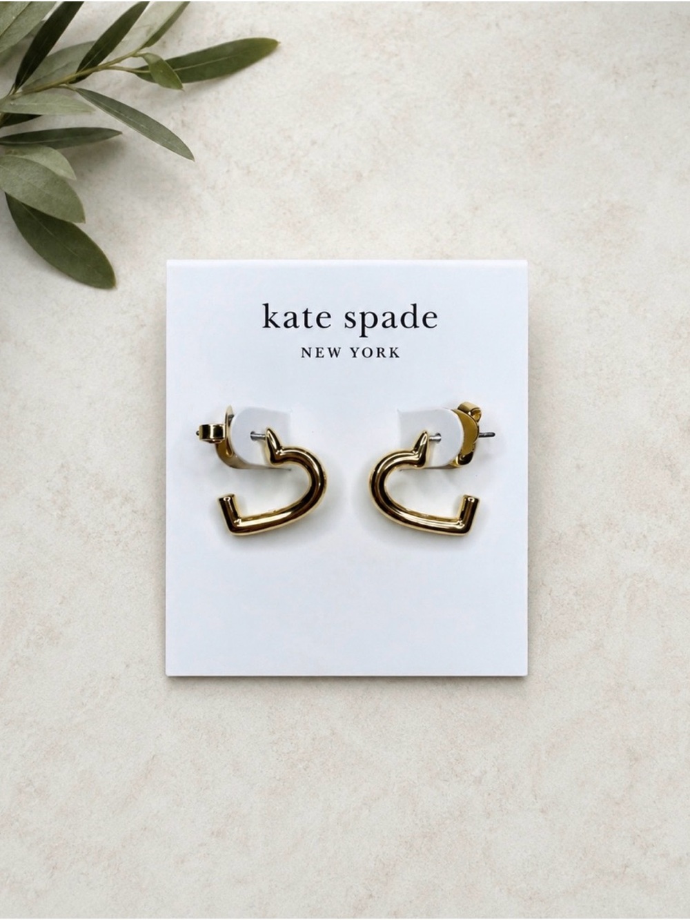 kate spade Gold Heart-Shaped Hoop Earrings for Kids